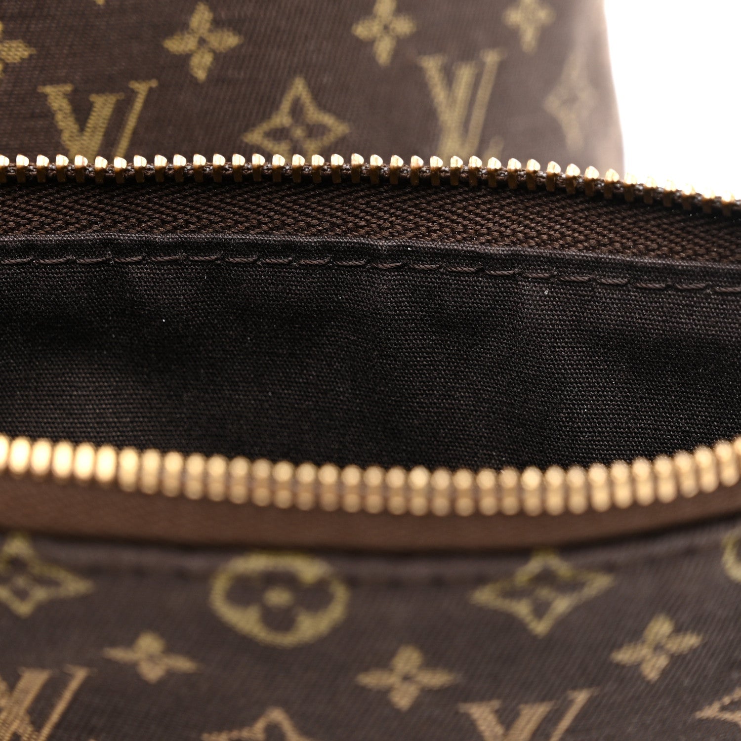 Mini Lin Monogram Bucket Bag Ebene