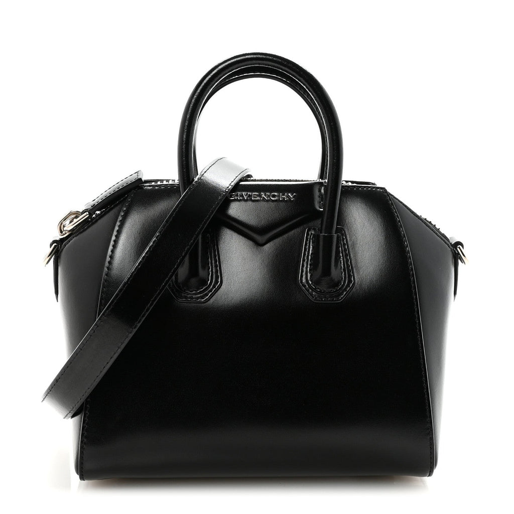 Shiny Lord Calfskin Mini Antigona Black