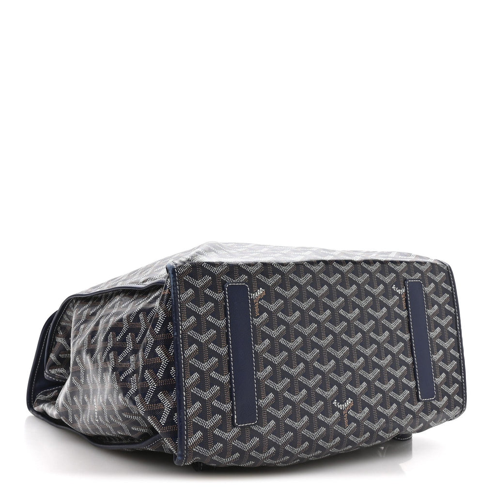 Goyardine Saint Leger Soft Briefcase Backpack Navy
