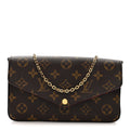 Monogram Pochette Felicie Chain Wallet Fuchsia