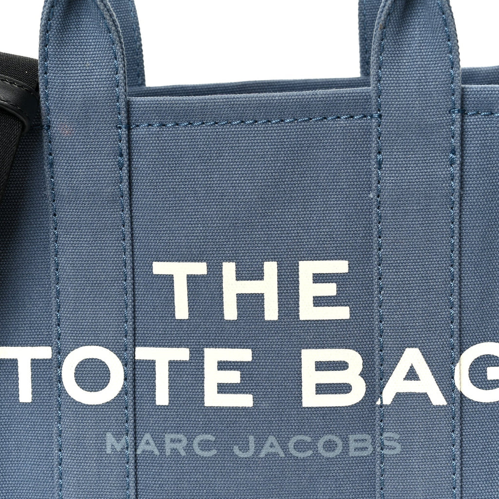 Cotton Canvas Small The Traveler Tote Bag Blue
