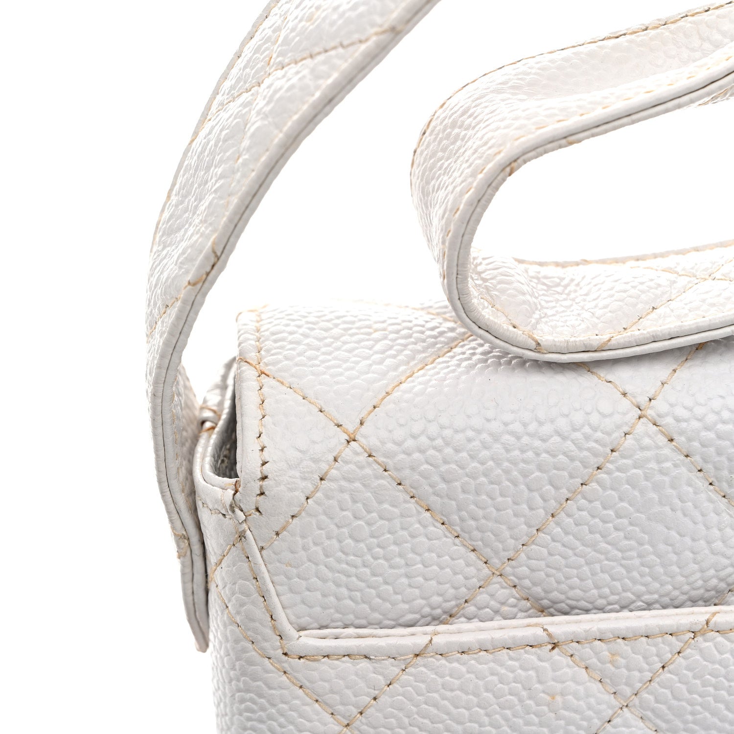 Caviar CC Shoulder Bag White