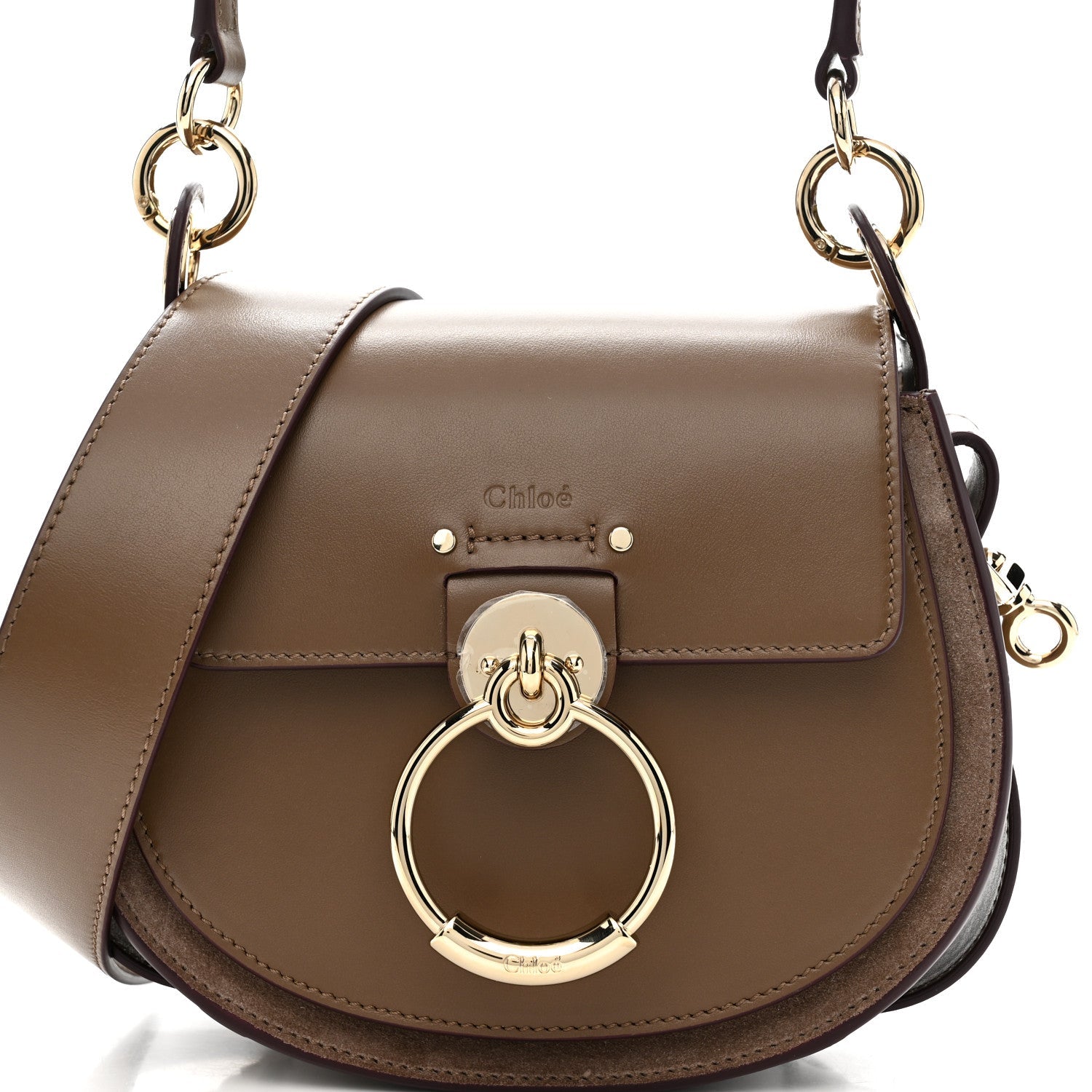 Calfskin Small Tess Bag Dark Nut