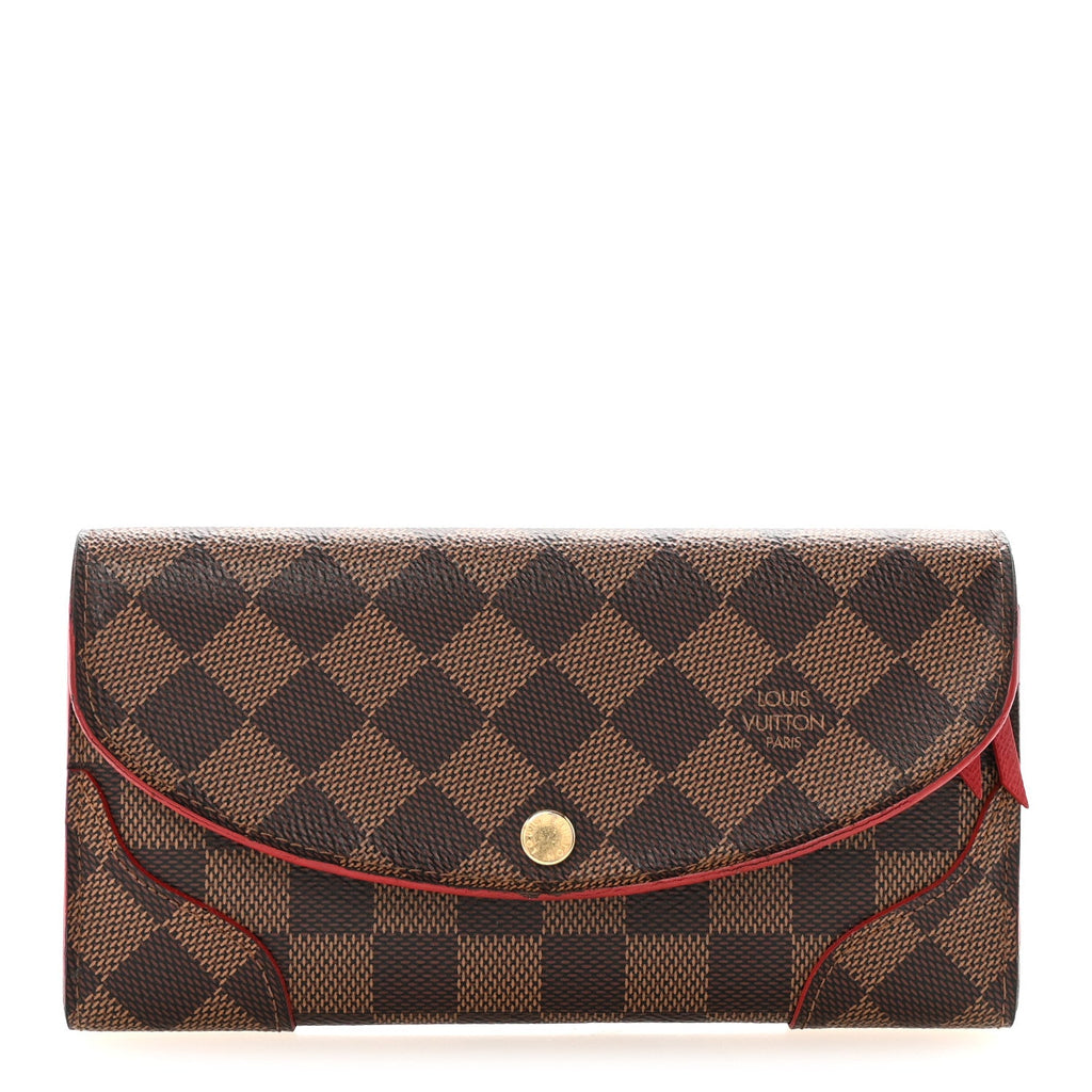 Damier Ebene Caissa Wallet Cherry