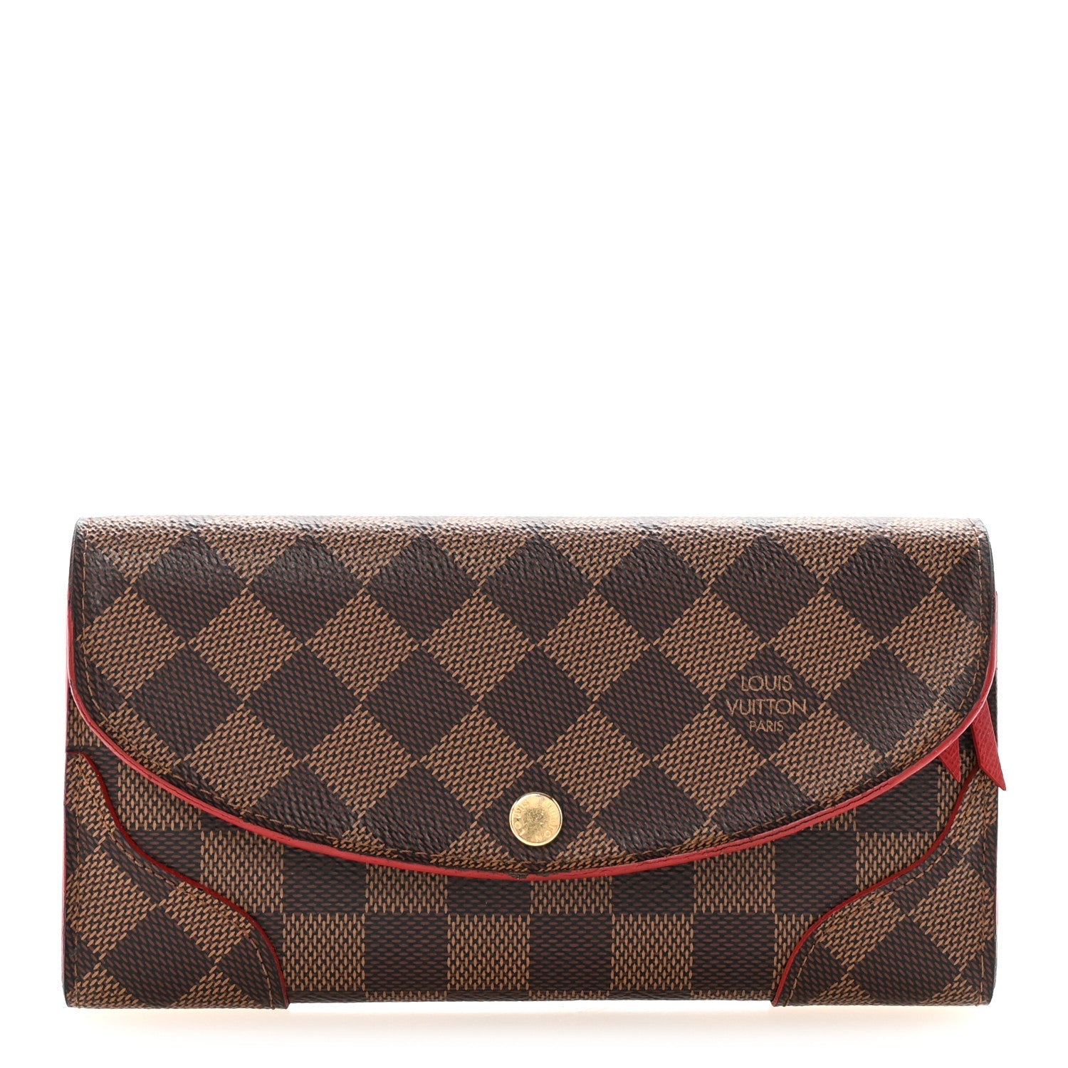 Damier Ebene Caissa Wallet Cherry