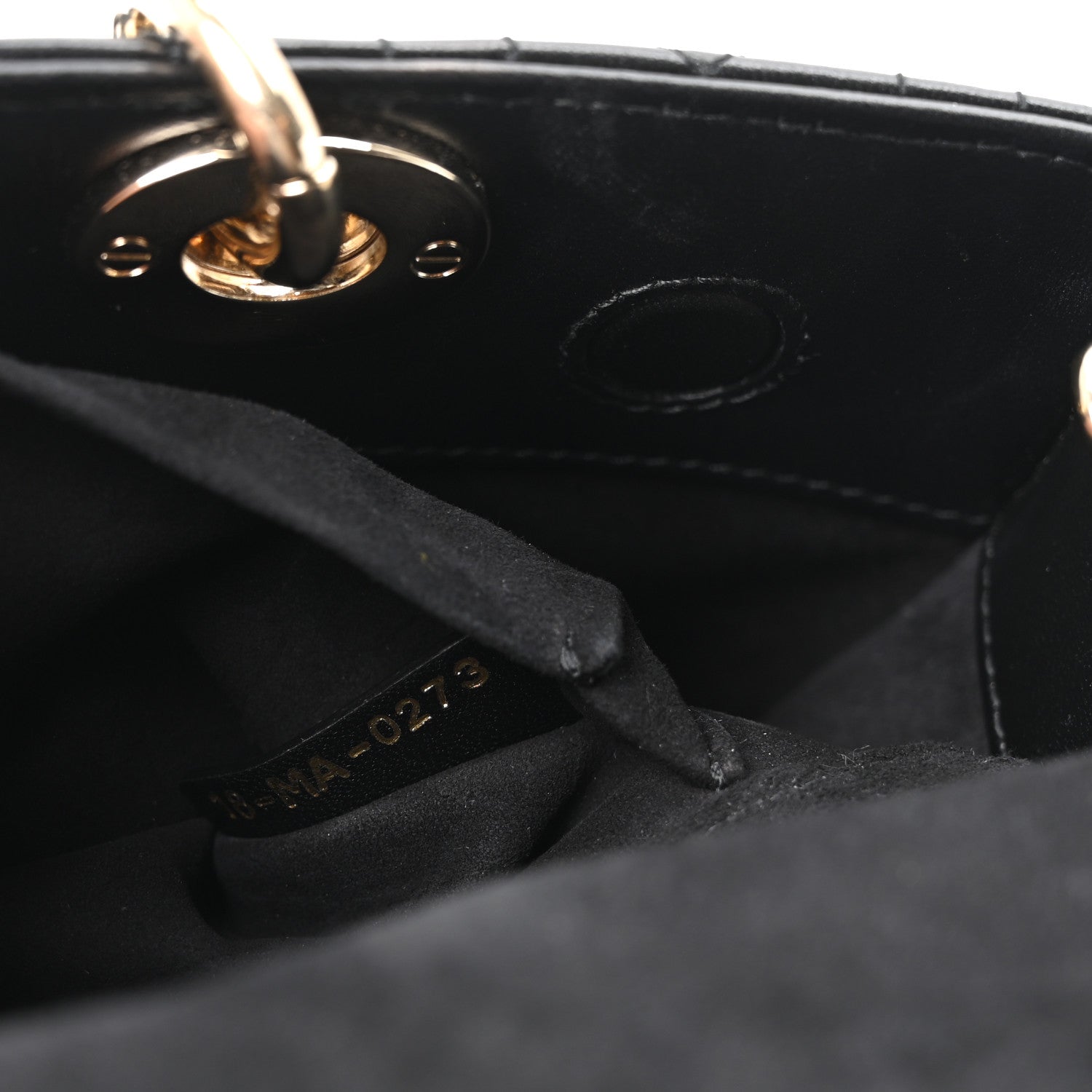 Lambskin Cannage Medium Lady D-Joy Black