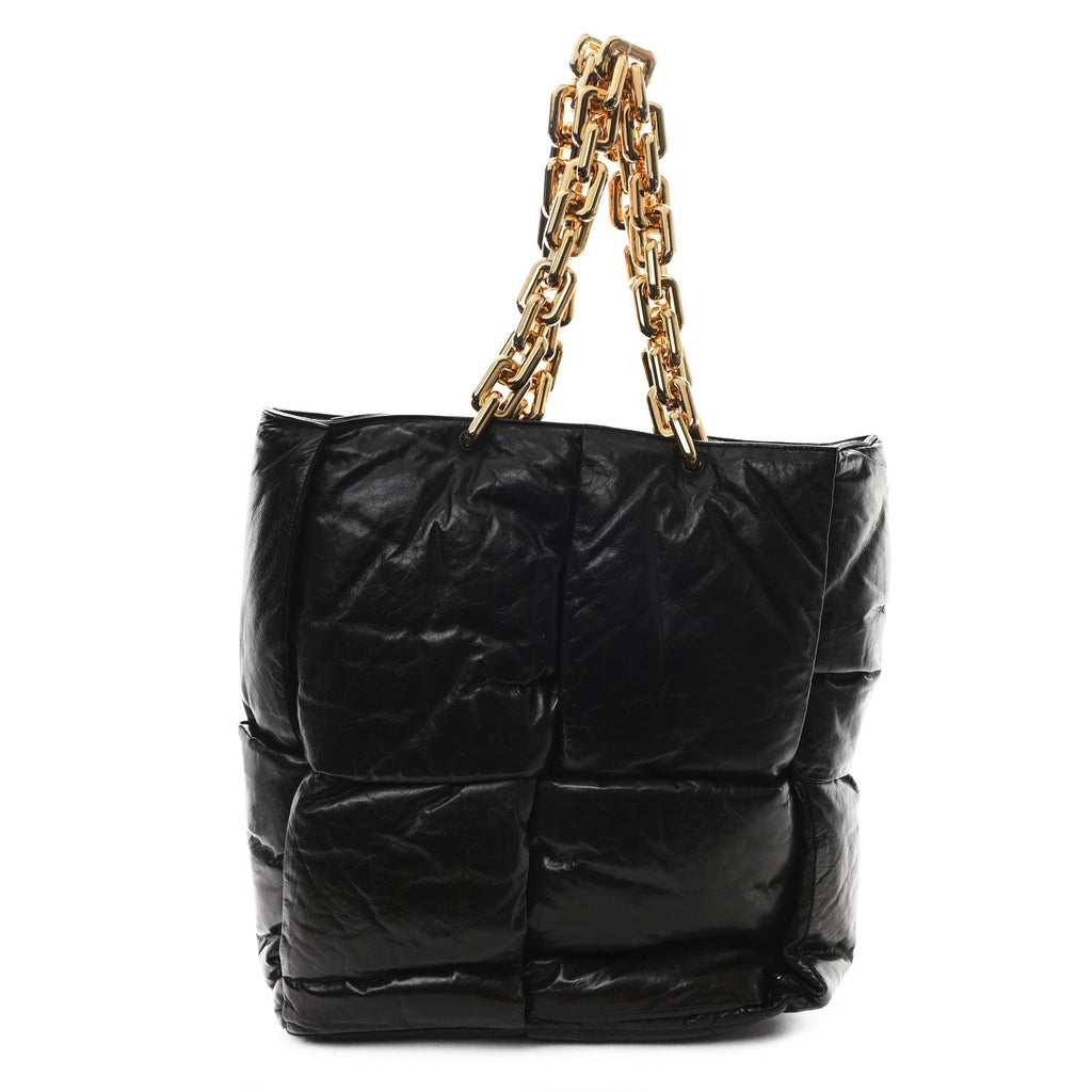 Calfskin Maxi Intrecciato Puffy Chain Tote Bag Fondente