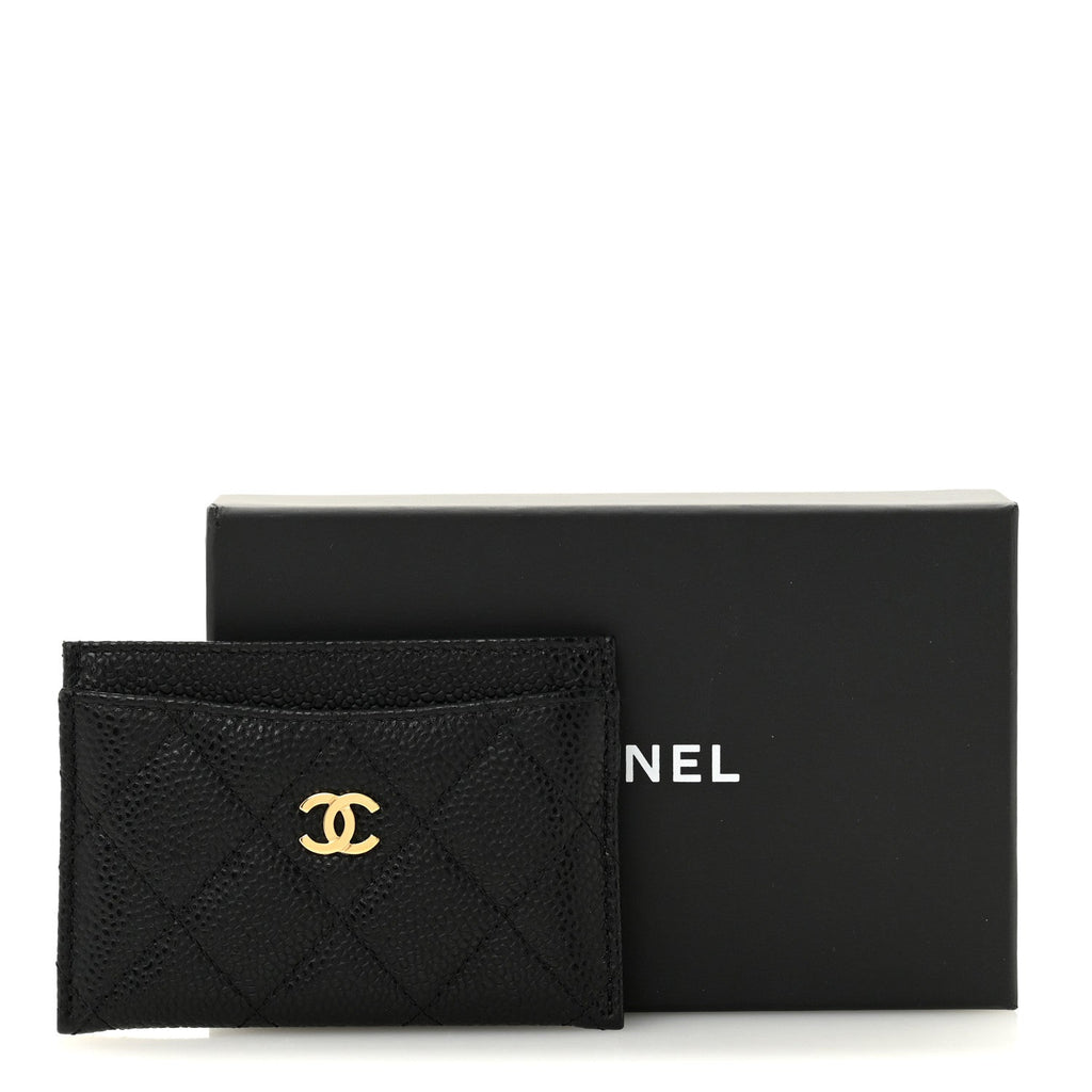 Caviar Quilted  Holder Black
