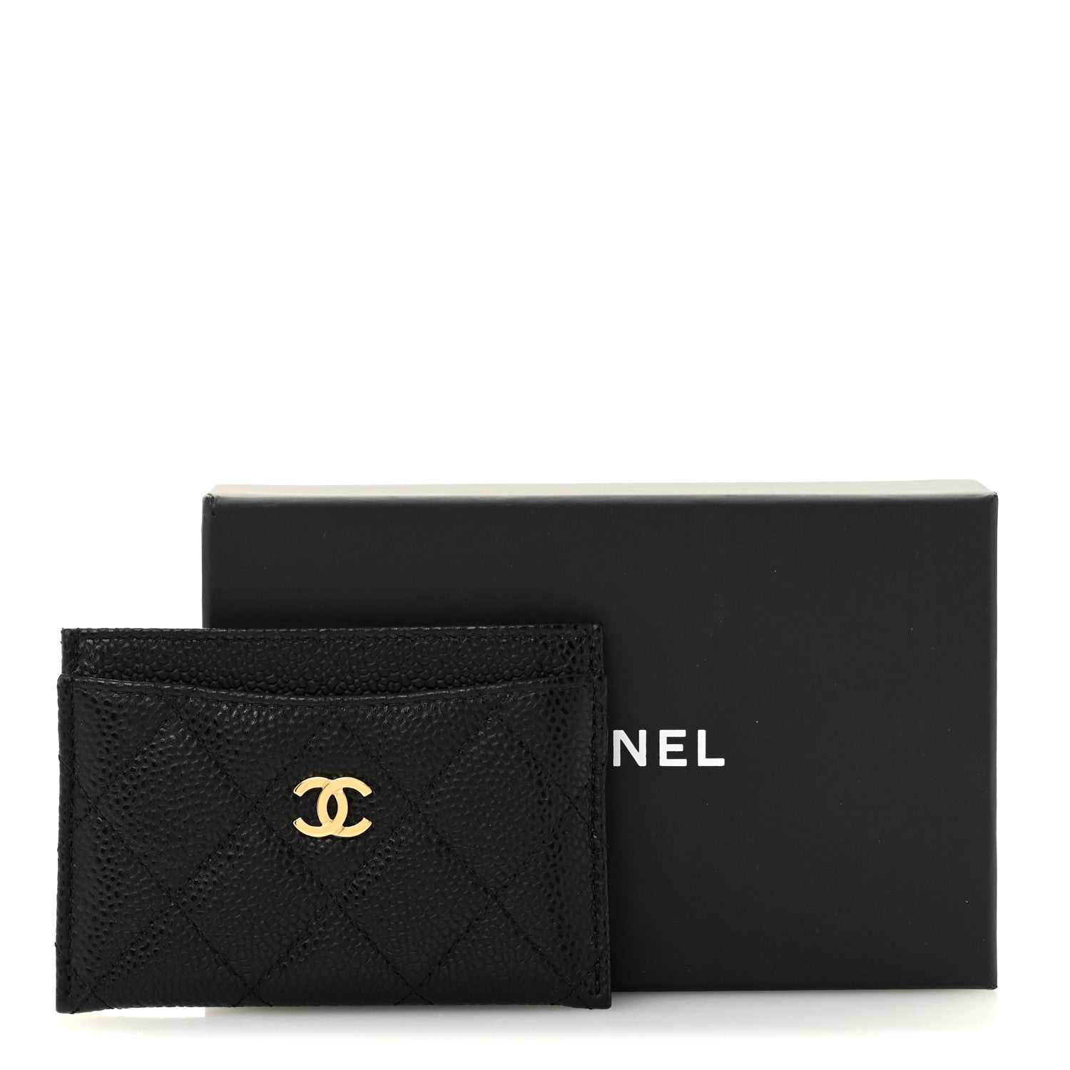 Caviar Quilted  Holder Black