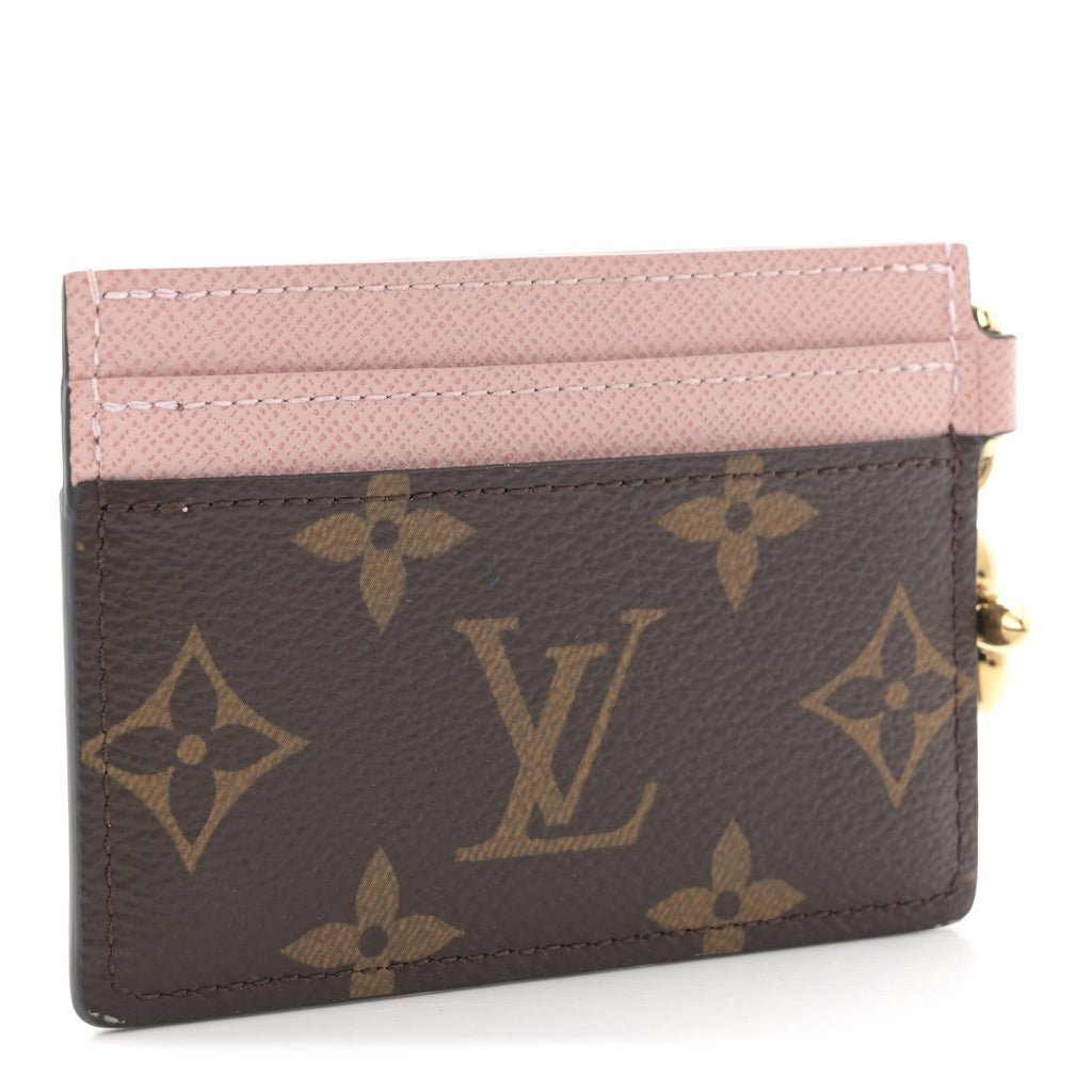 Monogram LV Charms  Holder Rose Ballerine
