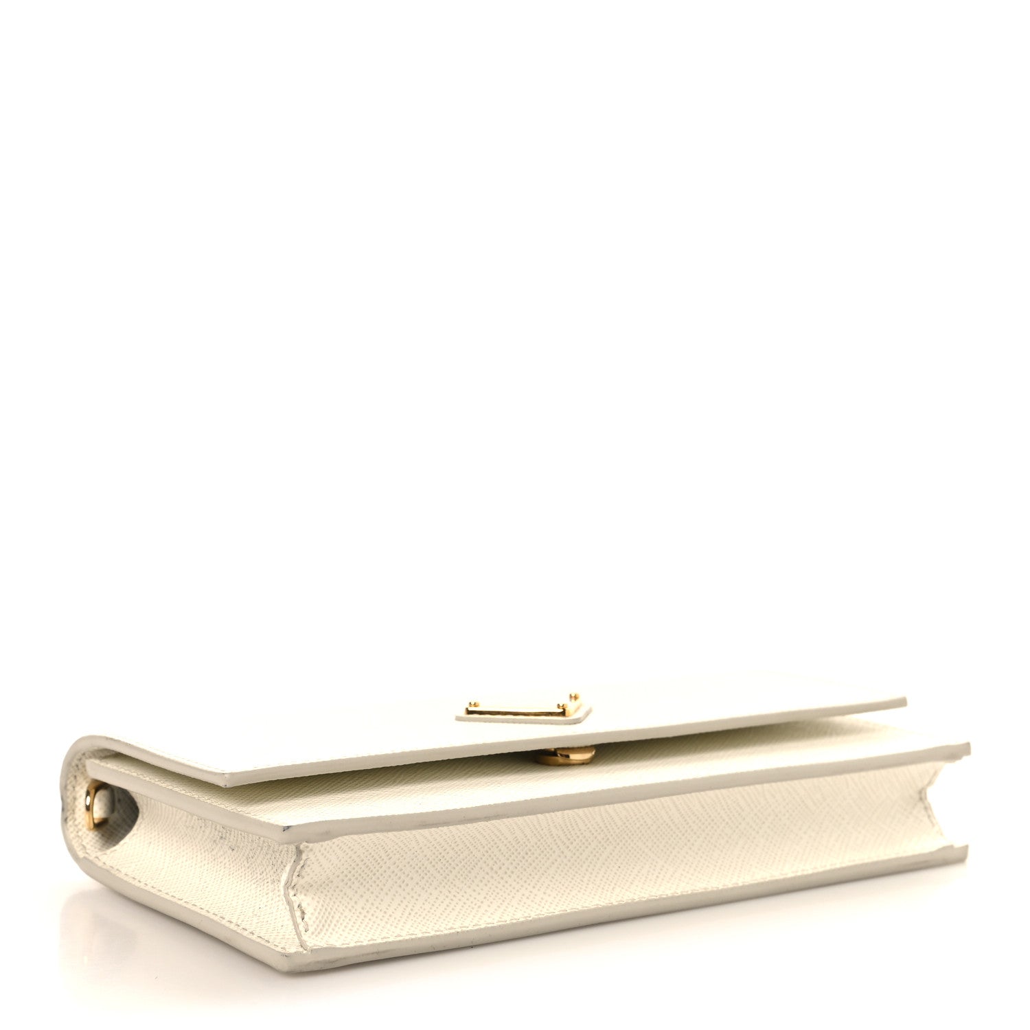Saffiano Metal Triangle Logo Mini Bag Talco