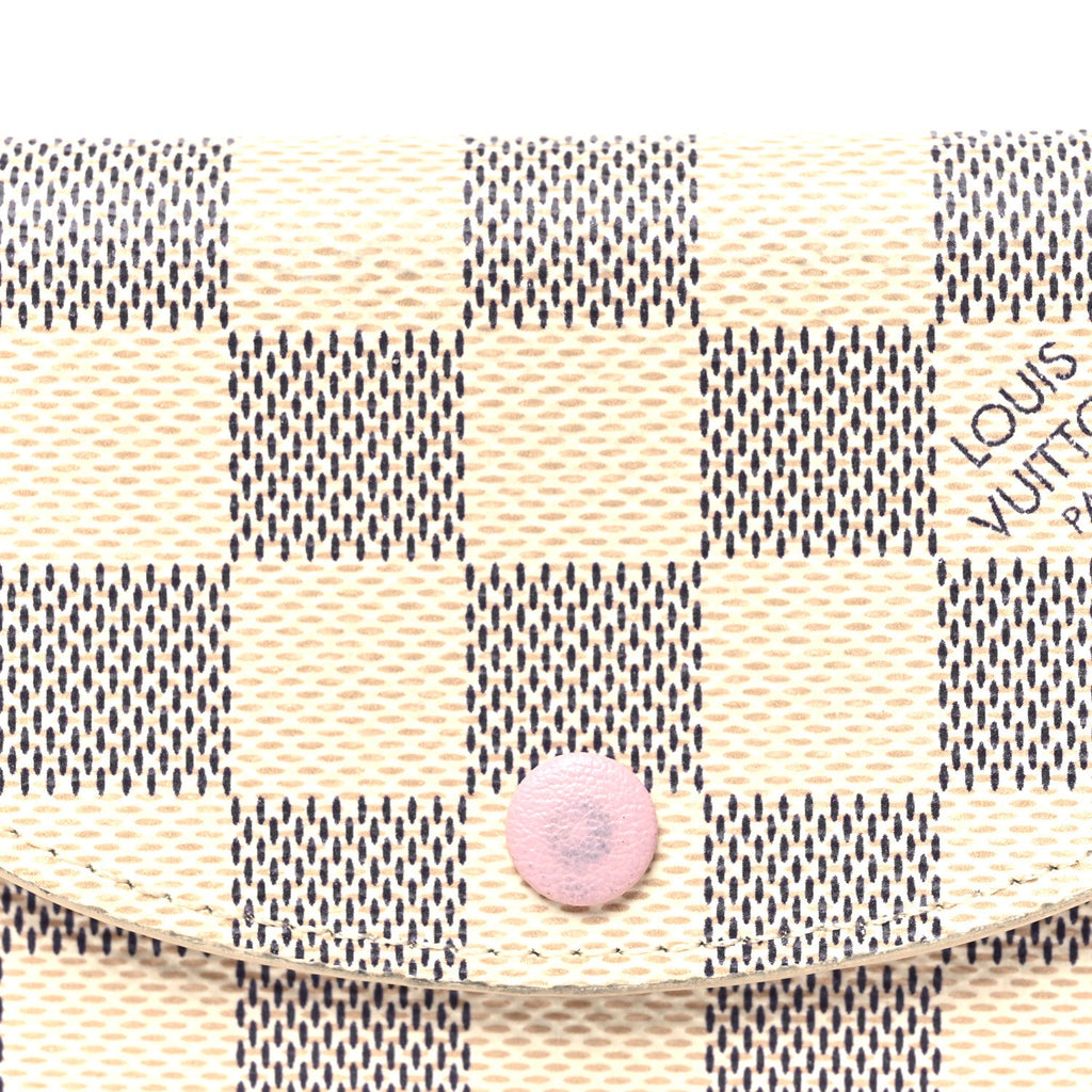 Damier Azur Rosalie Coin Purse Rose Ballerine