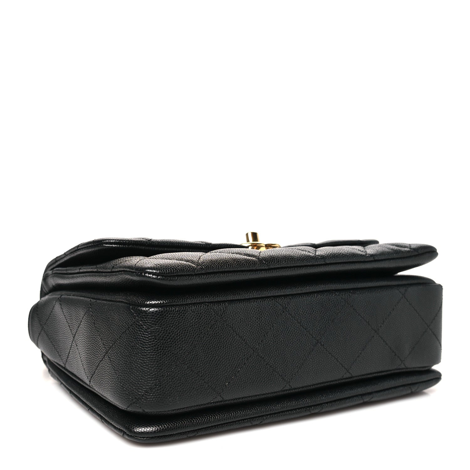 Caviar Quilted Coco First Flap Black