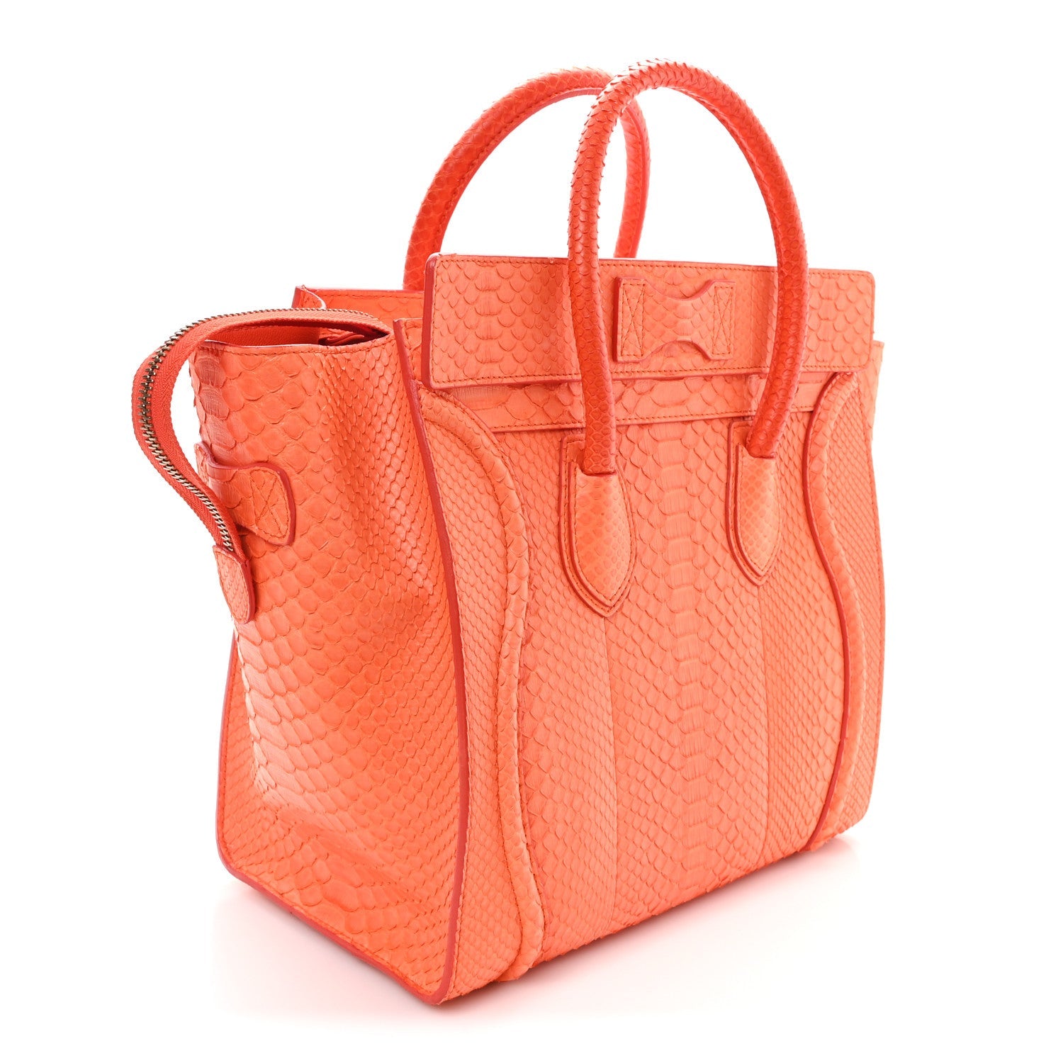 Snakeskin Mini Luggage Orange