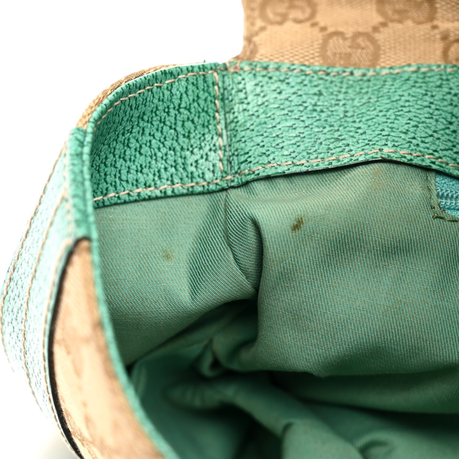 Monogram Satchel Bag Turquoise