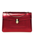 Metallic Calfskin Serpenti Forever Shoulder Bag Red