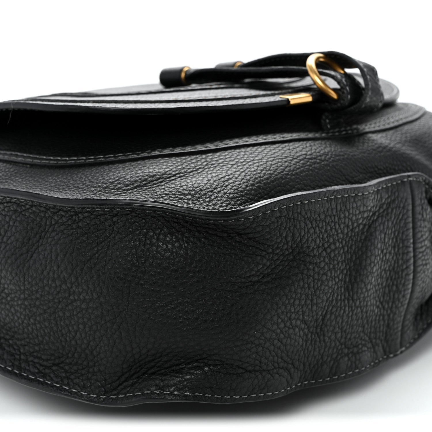 Calfskin Medium Marcie Satchel Black