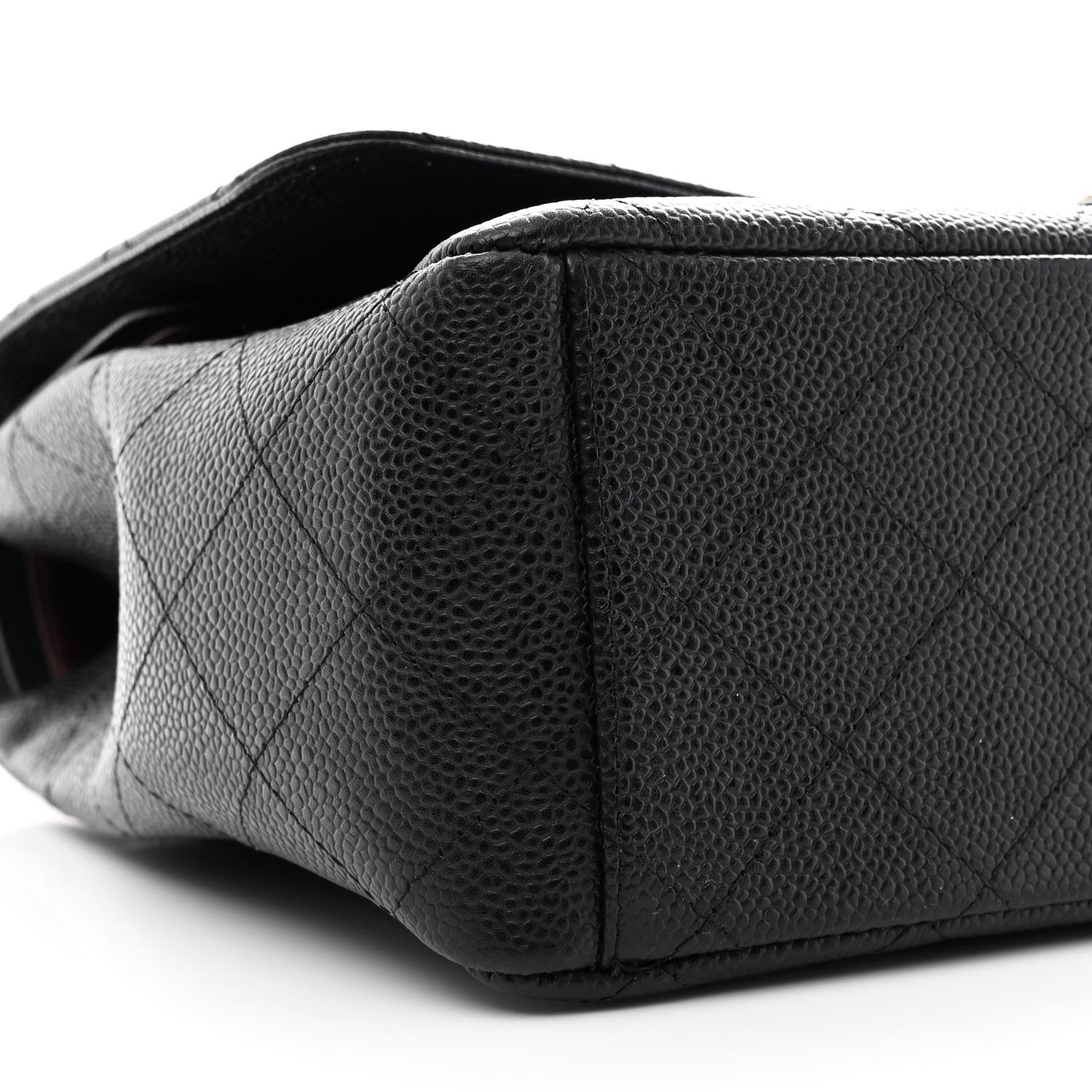Caviar Quilted Maxi Double Flap Black