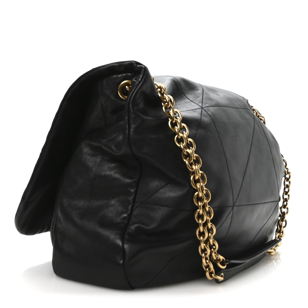 Lambskin Matelasse Monogram Large Jamie 4.3 Black