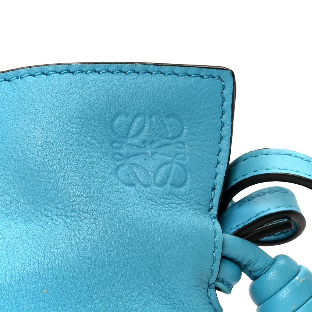 Nappa Flamenco Mini Knot Bag Turquoise