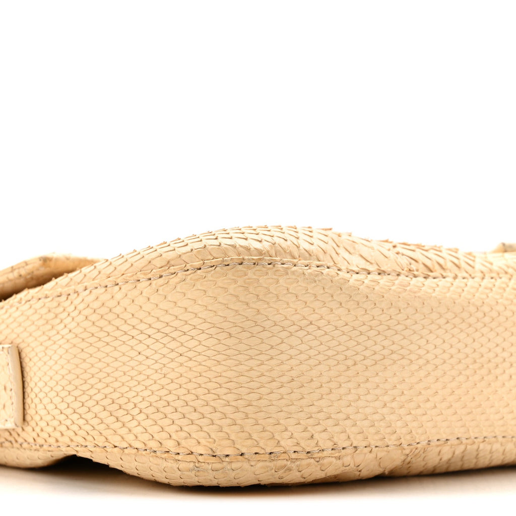 Snakeskin Baguette Light Beige
