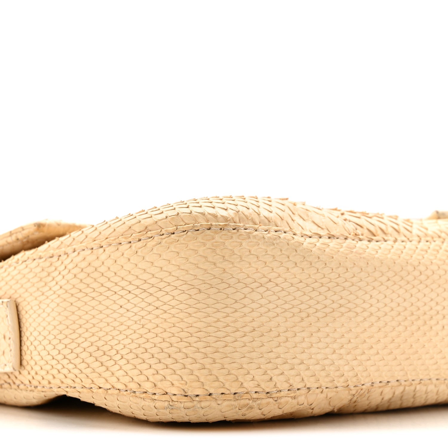 Snakeskin Baguette Light Beige