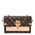 Damier Ebene Vavin Chain Wallet Creme