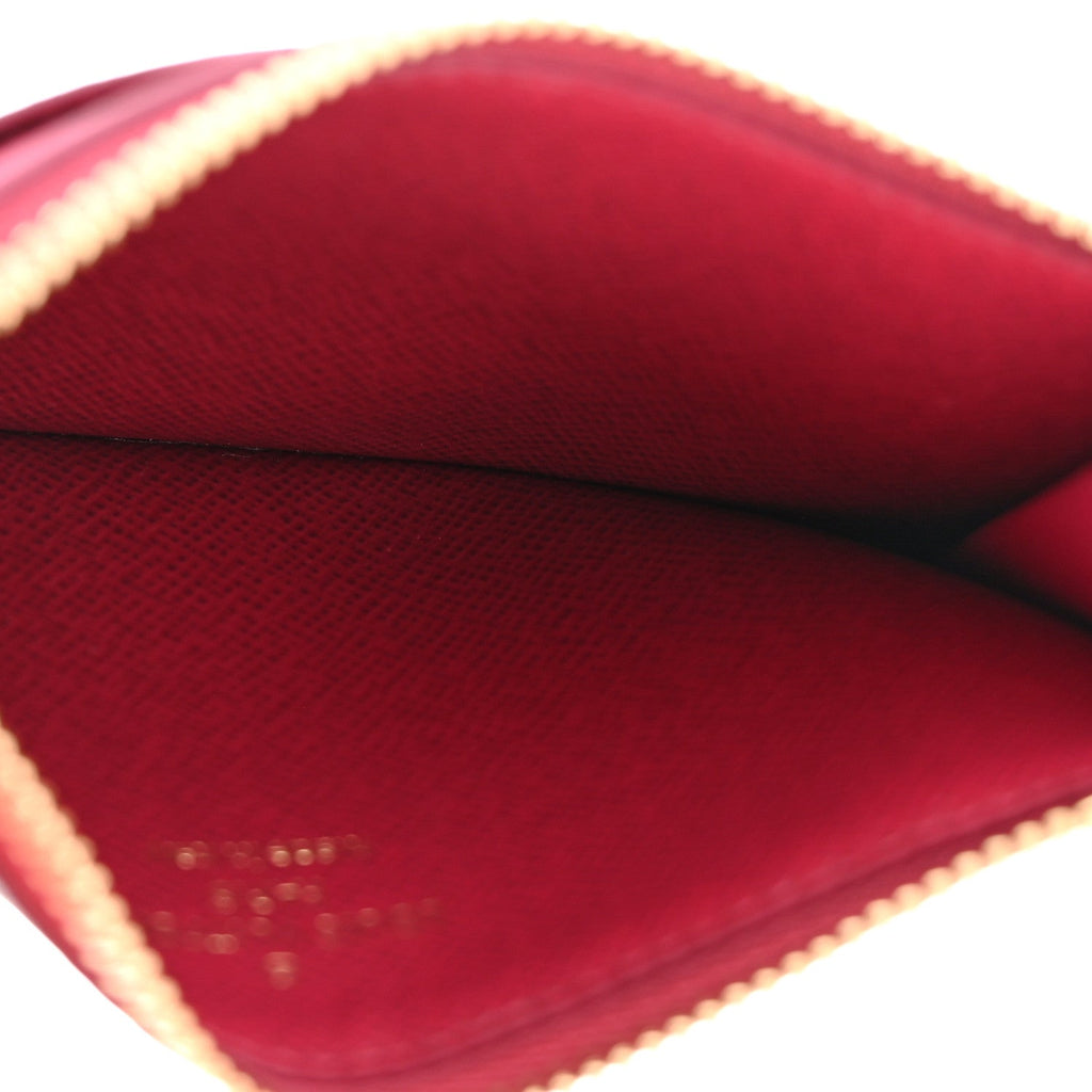Monogram Zipped  Holder Fuchsia