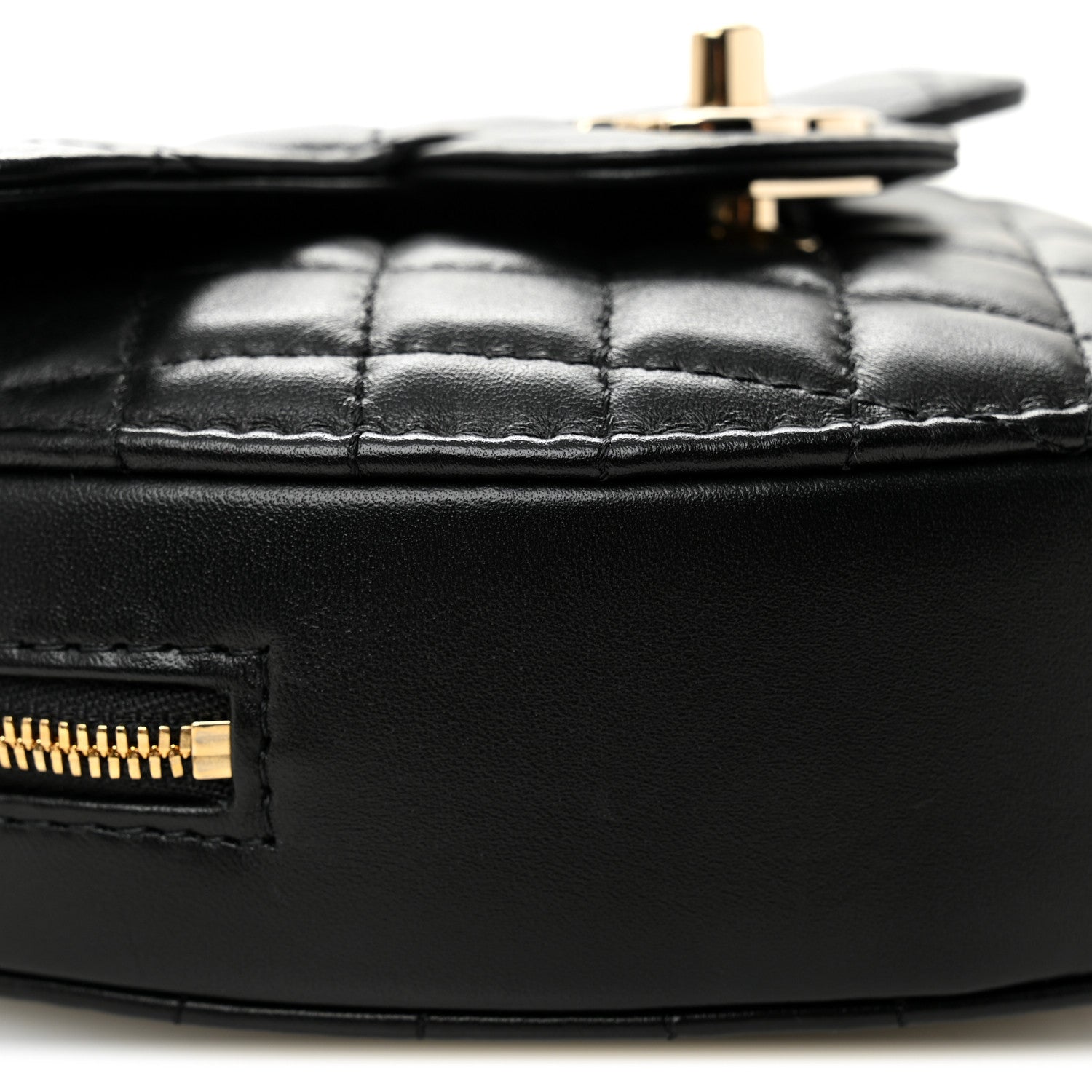 Lambskin Quilted CC In Love Heart Bag Black