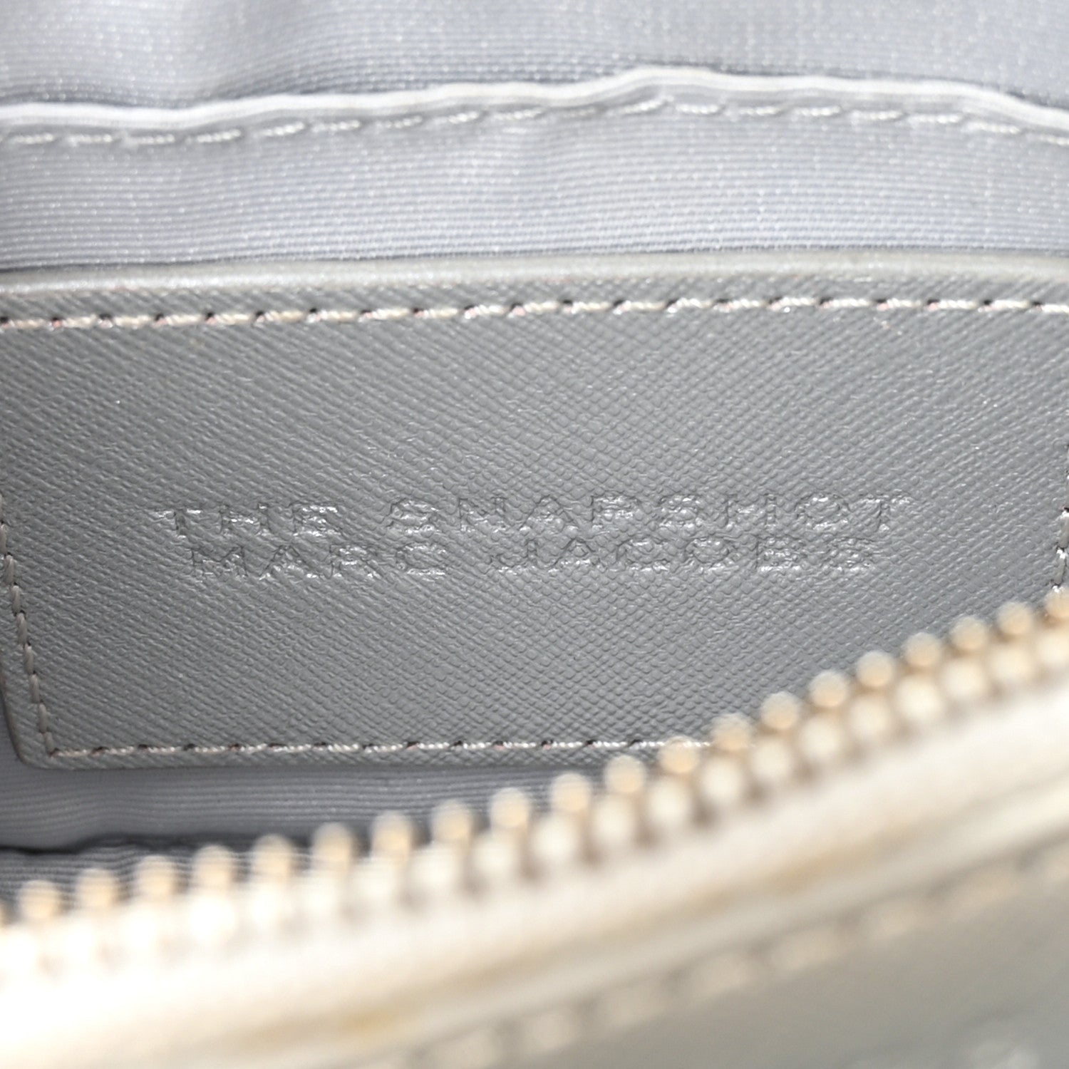 Metallic Saffiano Small Snapshot Camera Bag Silver