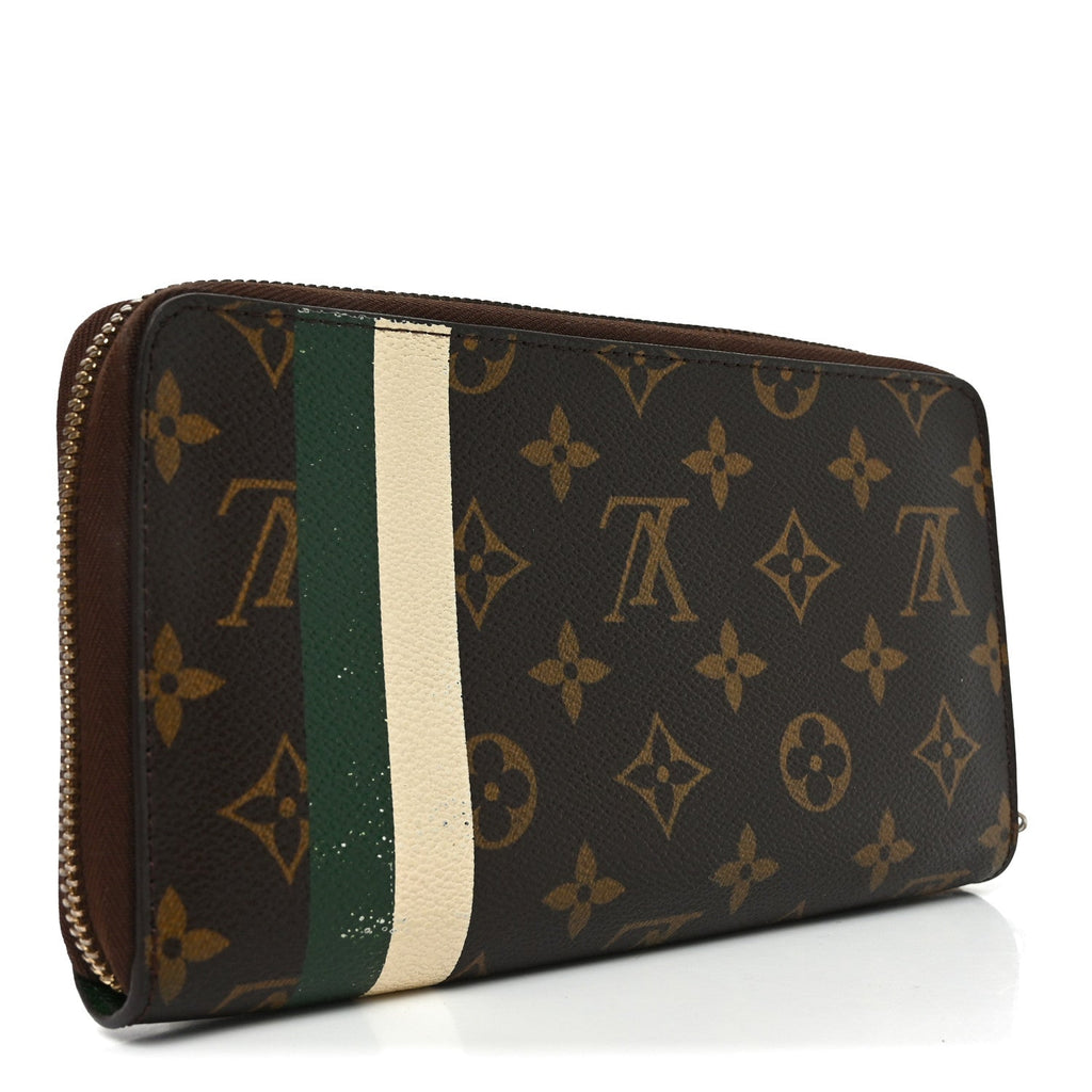 Monogram Groom Zippy Organizer Wallet Green