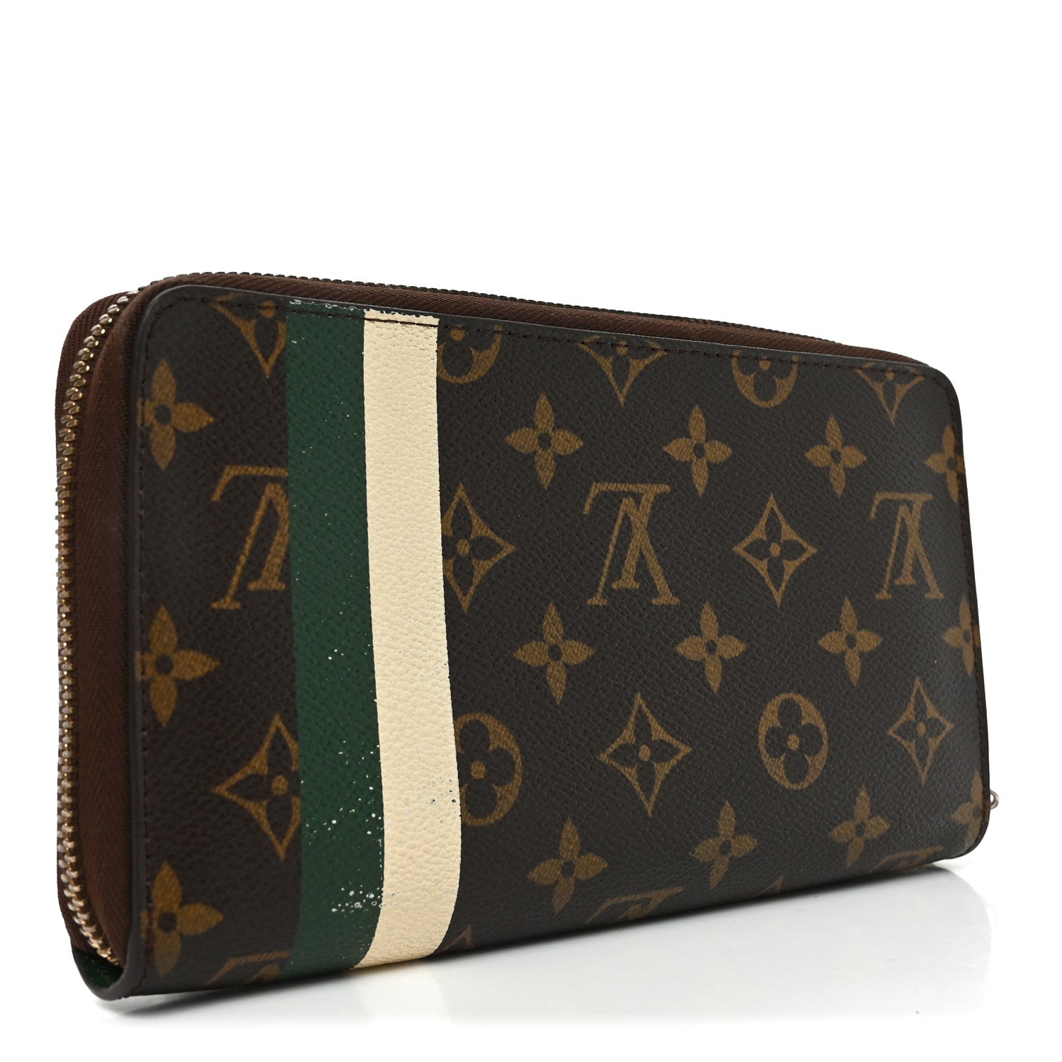 Monogram Groom Zippy Organizer Wallet Green