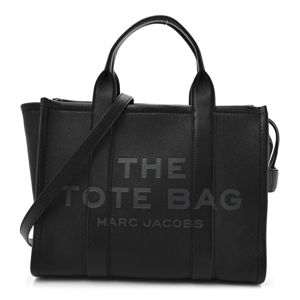 Grained Calfskin Medium The Tote Bag Black