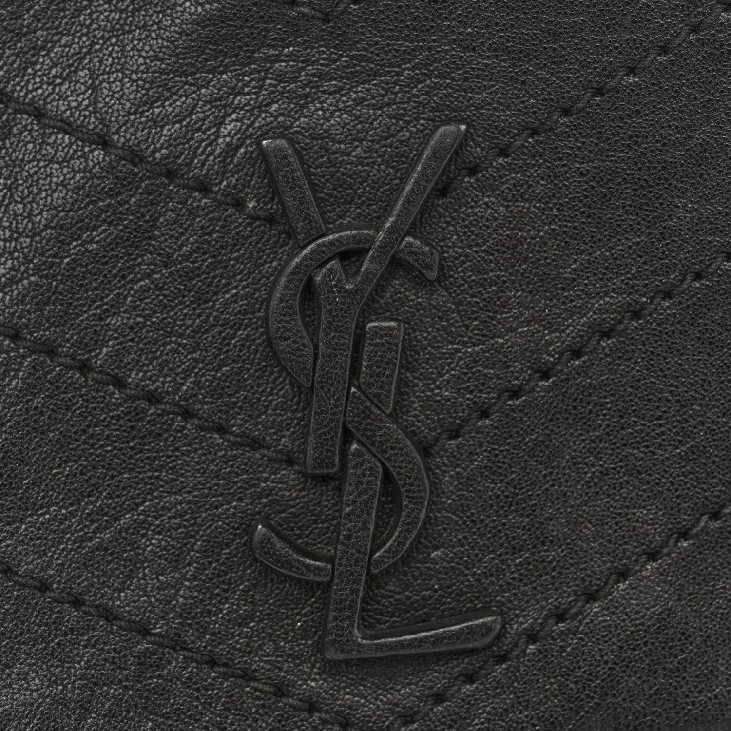 Pebbled Lambskin Chevron Monogram Small Nolita Black