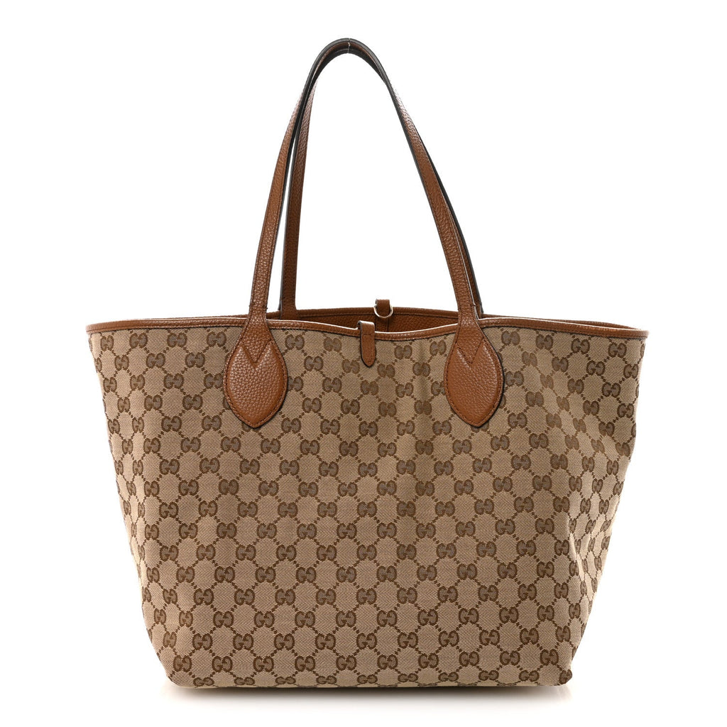 Grained Calfskin Monogram Large Totissima Reversible Tote Brown