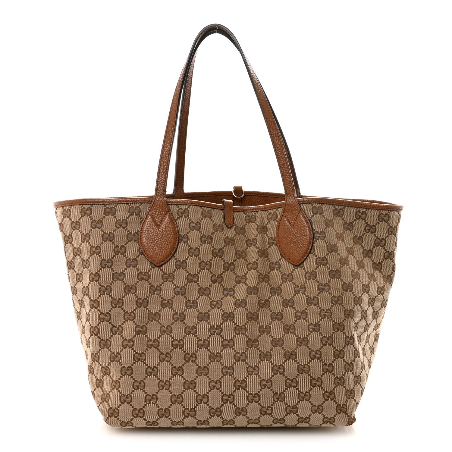 Grained Calfskin Monogram Large Totissima Reversible Tote Brown