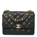 Caviar Quilted Coco First Flap Black