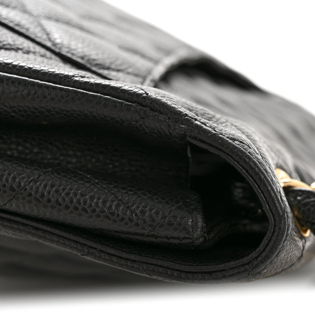 Caviar Quilted Jumbo Single Flap Black