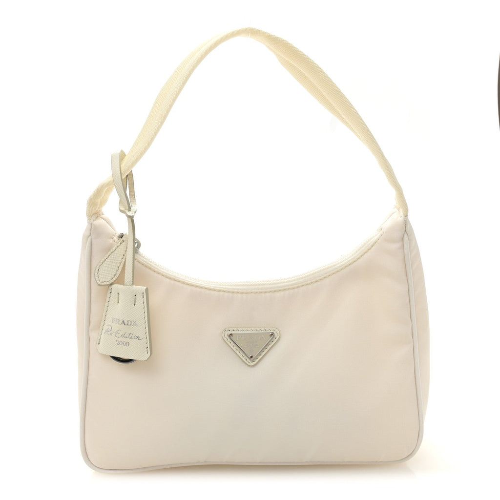 Tessuto Nylon Mini Re-Edition 2000 Bag White