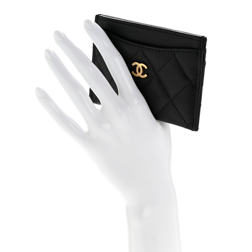 Caviar Quilted  Holder Black