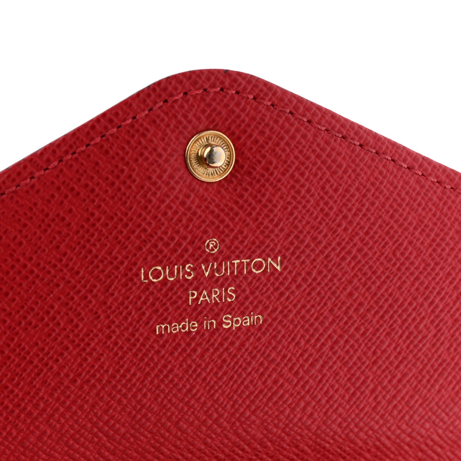Damier Ebene Josephine Wallet Red