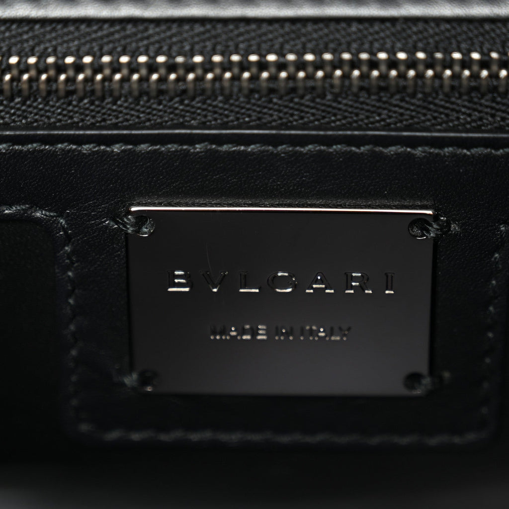 Quilted Nappa Smooth Calfskin Serpenti Forever Diamond Blast Shoulder Bag Black
