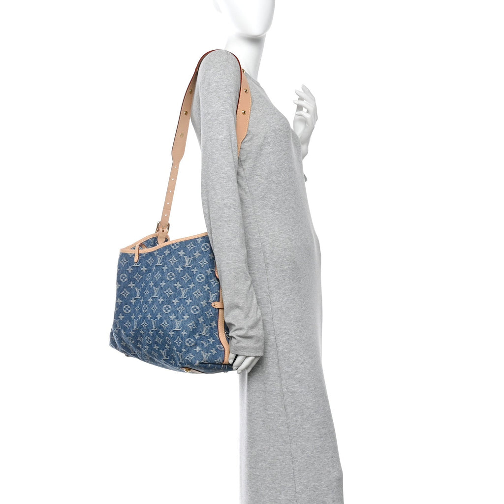 Monogram Denim CarryAll MM Blue
