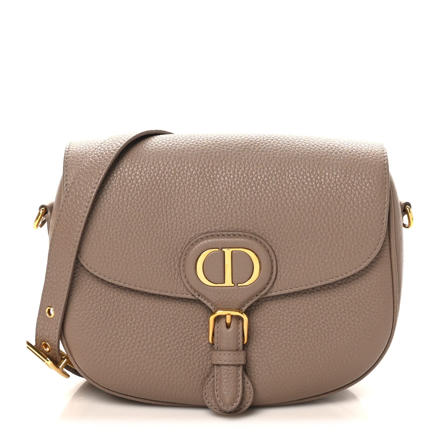 Grained Calfskin Medium Bobby Flap Warm Taupe