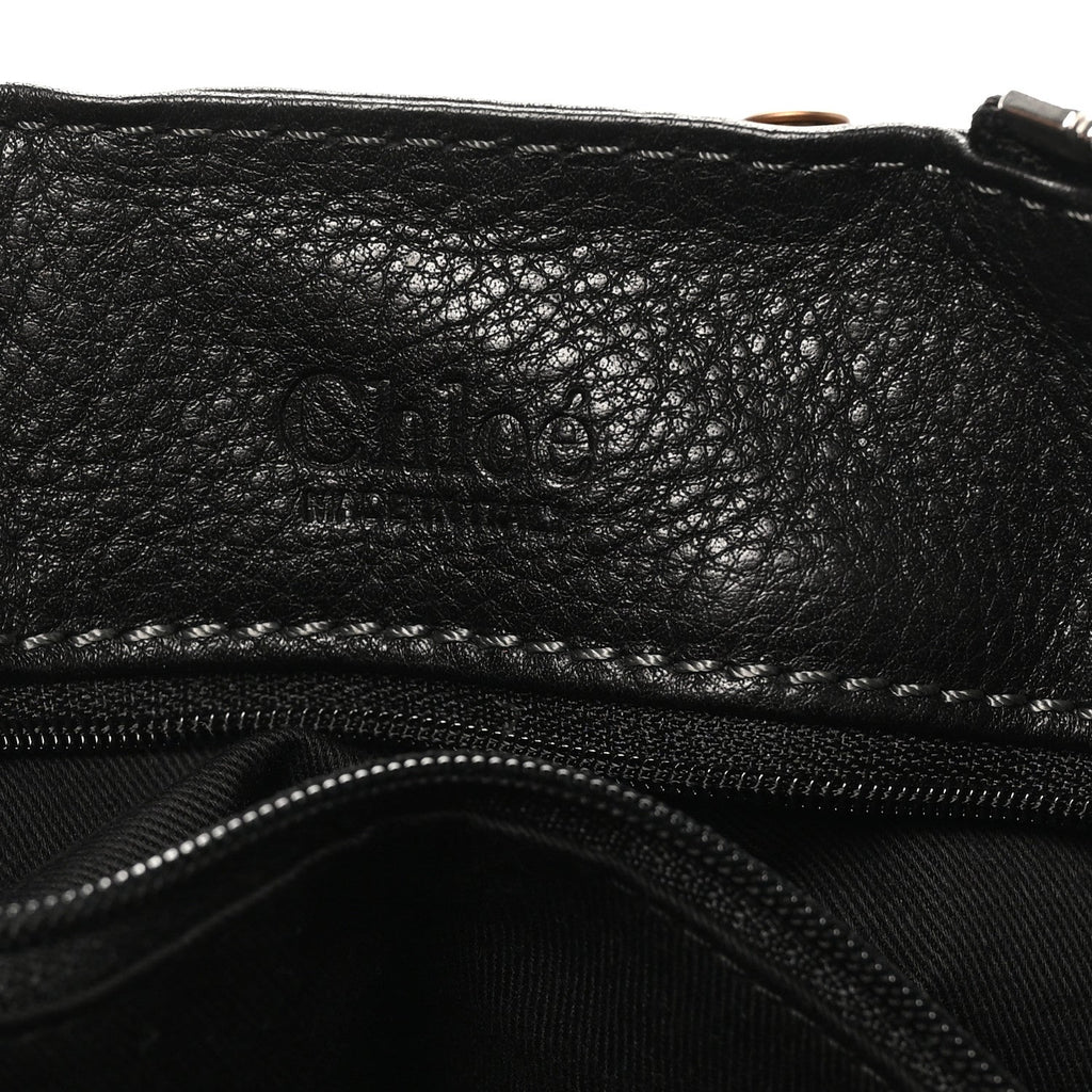 Calfskin Medium Paddington Satchel Black