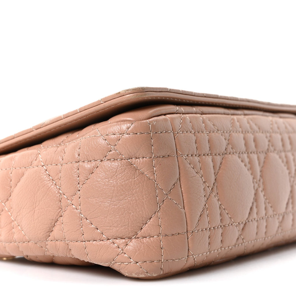 Calfskin Cannage Small Caro Bag Rose De Vents