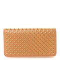 Calfskin Macaron Spiked Flap Wallet Cannelle