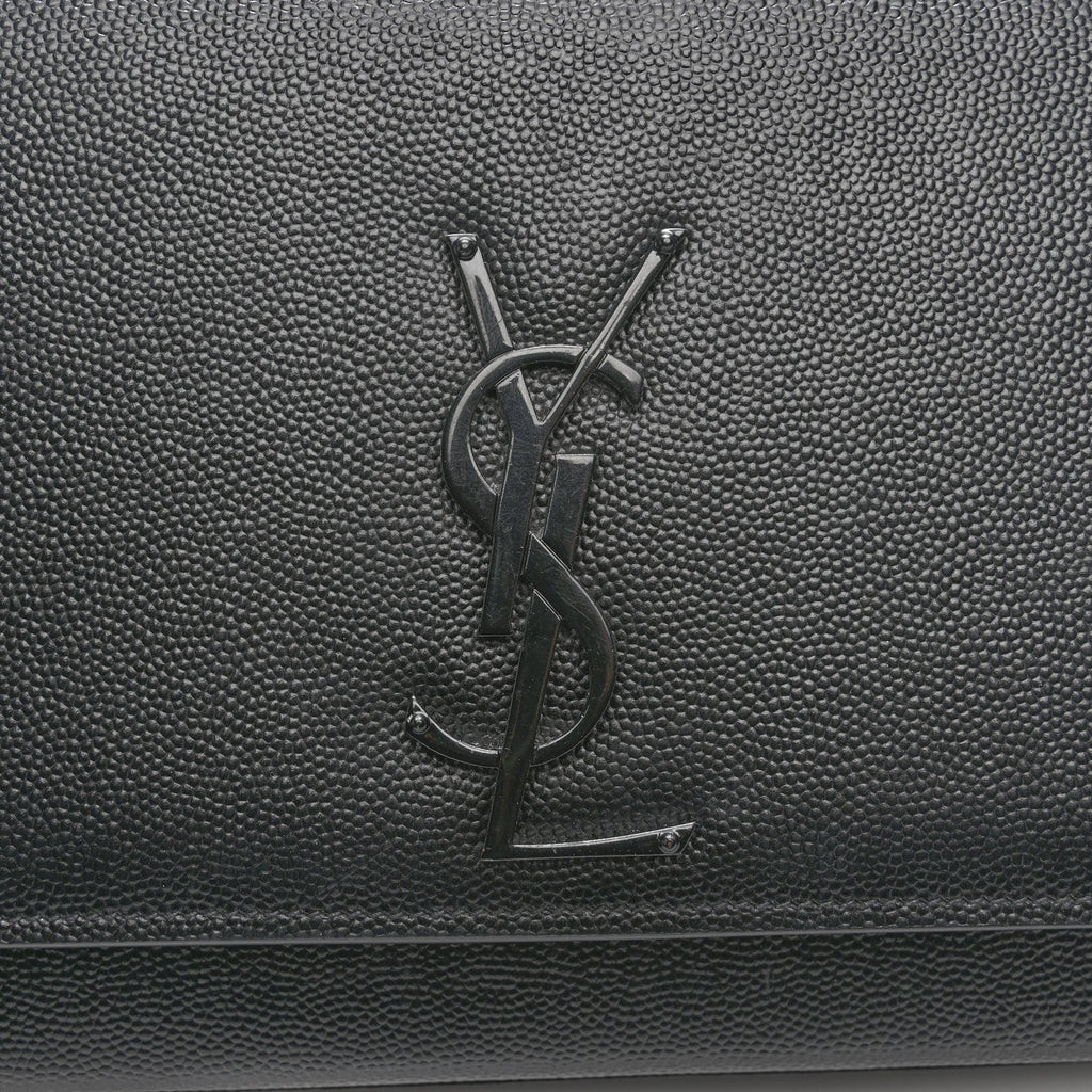 Grain De Poudre Medium Classic Monogram Monochrome Kate Satchel Black