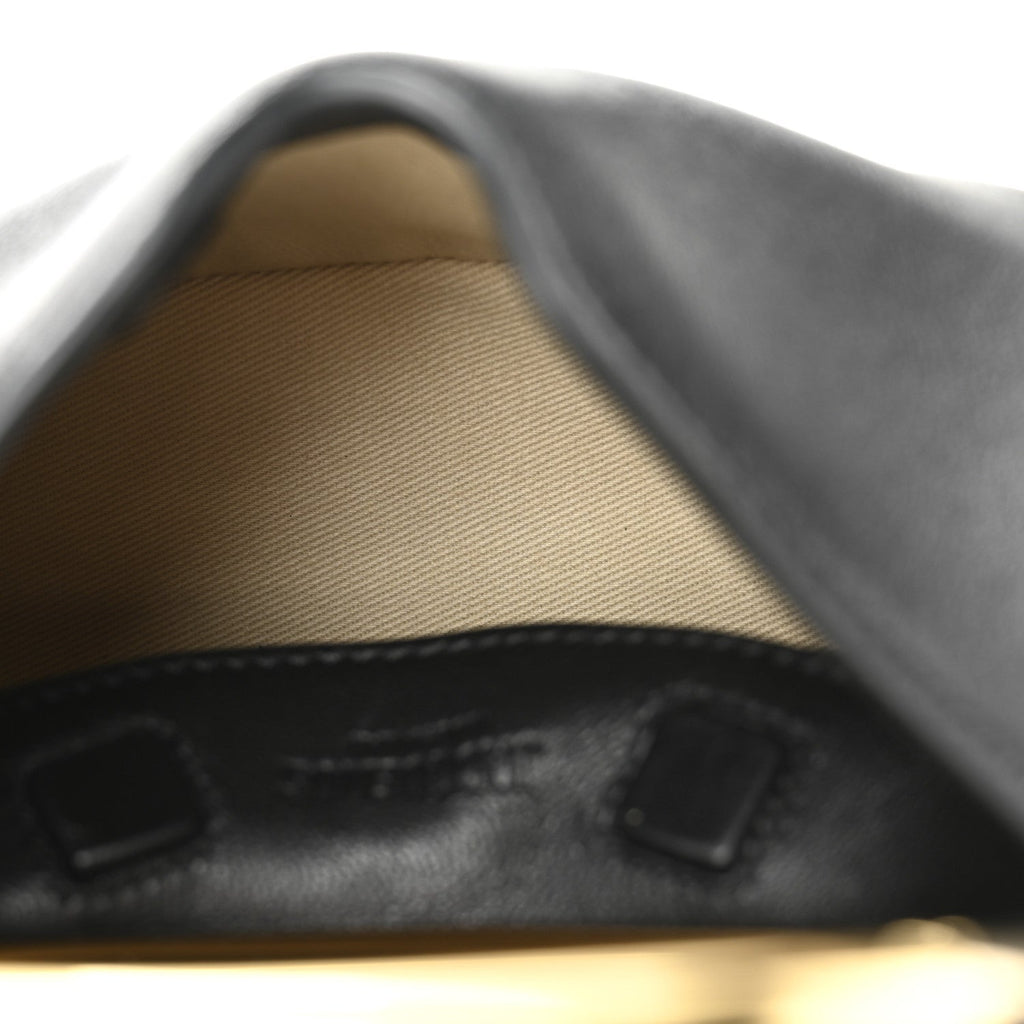 Lambskin Le Petit Calino Brode Ring Top Handle Bag Black