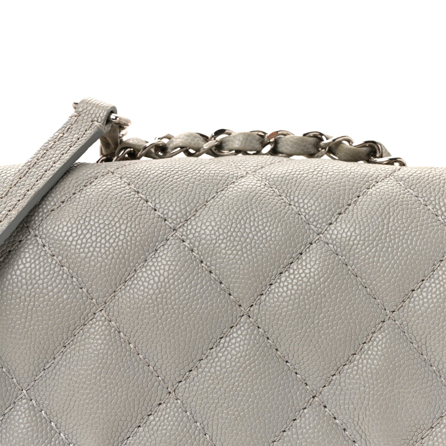 Caviar Quilted Medium Urban Companion Flap Grey